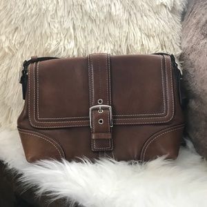 Coach Saddle Brown Leather Shoulder Bag